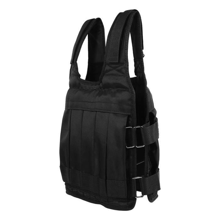 Gilet de musculation noir pour équipement de fitness, gilet lesté en tissu Oxford, pour perdre du poids en bonne santé pour les