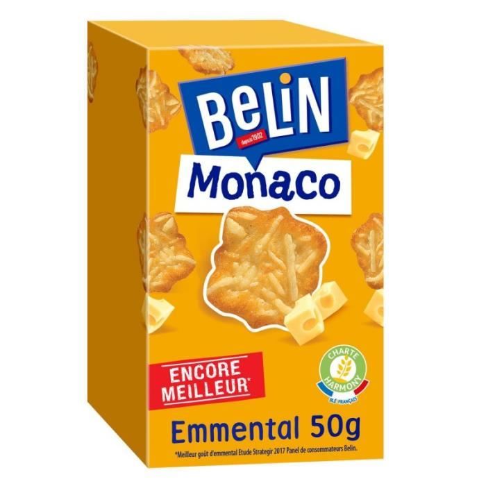 BELIN - Berlin Crackers Monaco Emmental 50G - Lot De 4