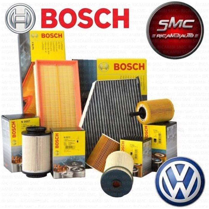 KIT VIDANGE 4 FILTRES BOSCH VW GOLF VI (5K1) 1.6 TDI 77 KW DU 02.09 > 11.12W GOLF 6 VI 5K 1.6 TDI 66 77 KW