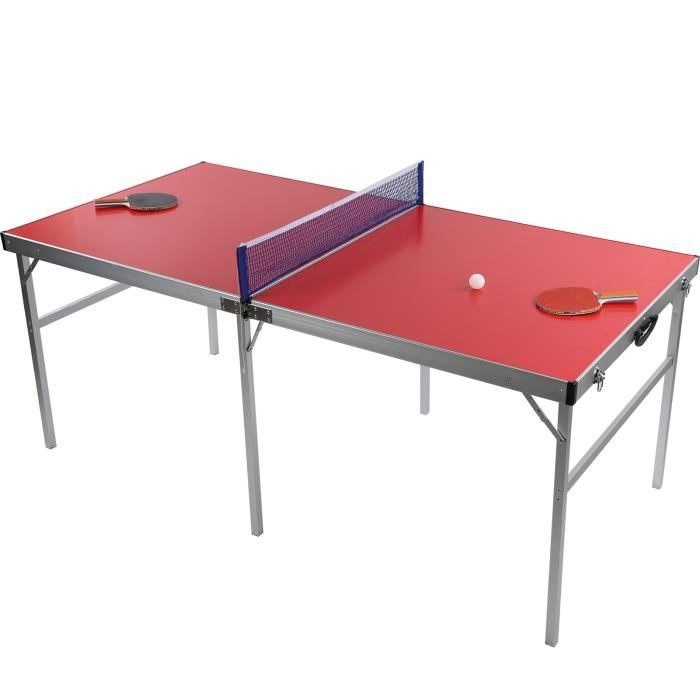 Les tables portatives extérieures de ping-pong de tennis de table ont placé l'accessoire de costumes de jeu d'équipement rouge-LAT