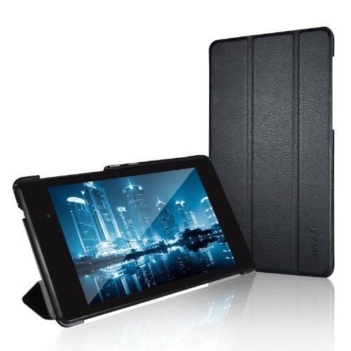 JETech J0530 Coque pour Nexus 7 2013 Etui, Housse Rabat à Fonction Réveil-Sommeil Automatique, Noir