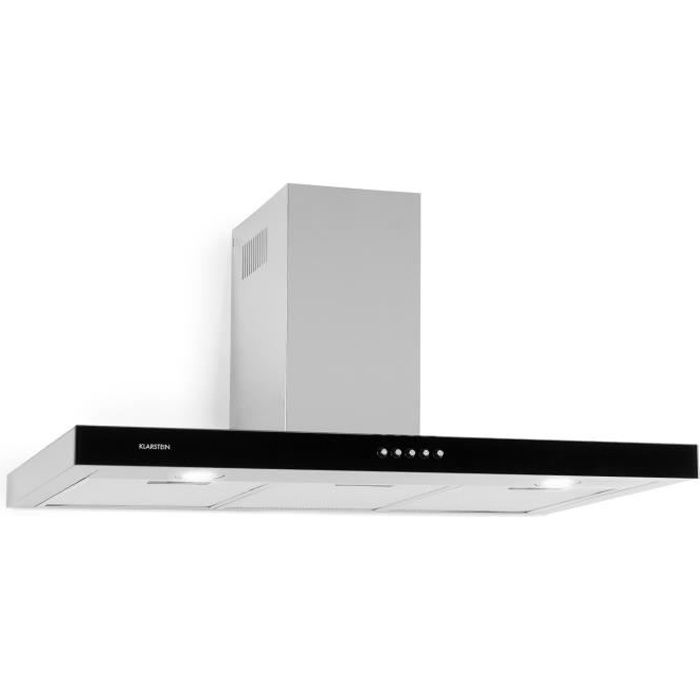 Klarstein Darya Hotte murale aspirante 90 cm 310 m³ - h classe A - Inox argent