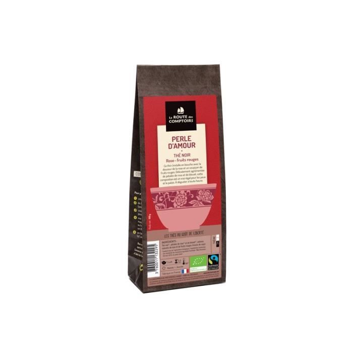 Thé Noir Bio Perle d'Amour - La Route des Comptoirs - Sachet de 100g