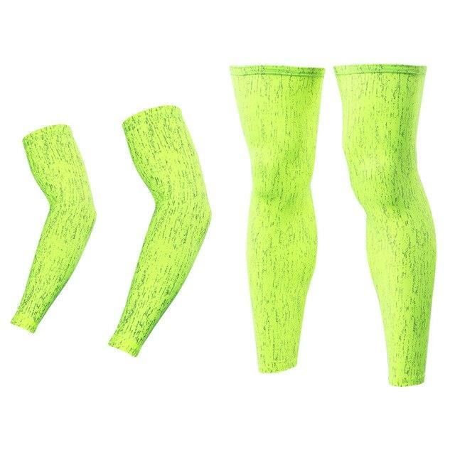 Manches De Cyclisme Vtt Vélo Vélo Réfléchissant Manches Bras Plus Chaud + Jambières Protection Uv Golf Course Bras Legging Manc
