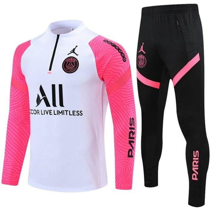 Maillot Foot NIKE PSG x Jordan 2021 2022 Survêtements Foot Homme Enfants Nouveau - Blanc