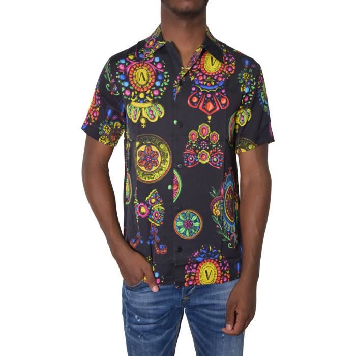 Chemise Versace Jeans Couture noir - 71GAL2B0 - 71UP202 BOWLING PRINT GRAND