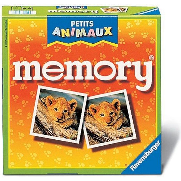 Grand memory® Petits animaux - Jeu éducatif classique - Jeu de mémoire - Découverte des Animaux - Ravensburger-Dès 4 ans