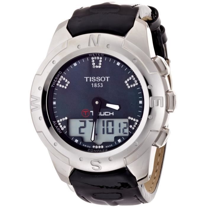 TISSOT T047.220.46.126.00 Noir nacre de perle diamants Index cadran XD6CC