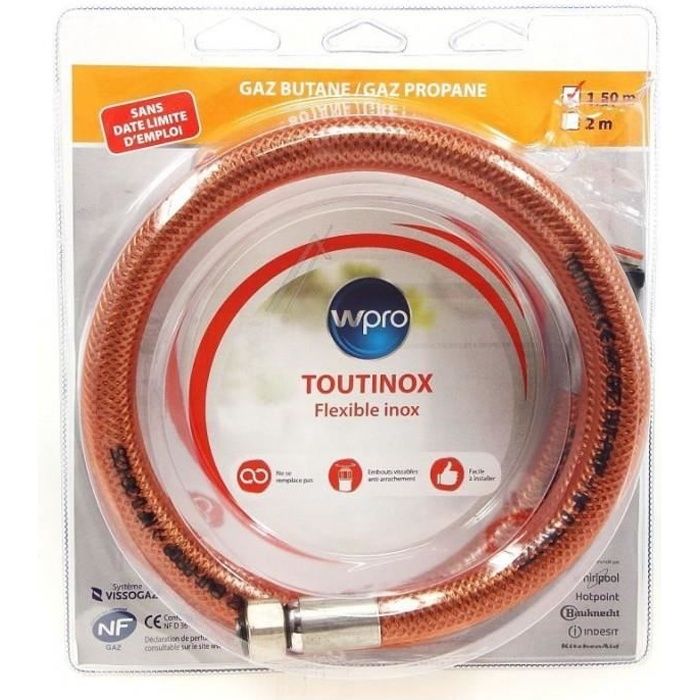 C00500114 TBE150 TUYAU GAZ BUTANE 1.5M TOUTINOX 484000000334