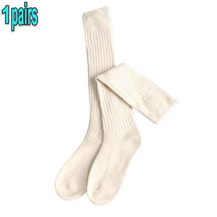Chaussettes Chaudes Femme Longues - Coton, Impression Noël - Taille 35-38 - Lot De 1 Paire - Style Décontracté - 9