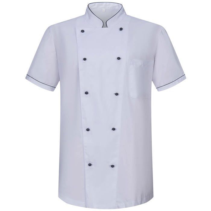 MISEMIYA - Veste de Cuisine Pour Homme - Chef Uniforme Hosteleria - Réf. 8431, Cuisinier 843 Noir, XXL