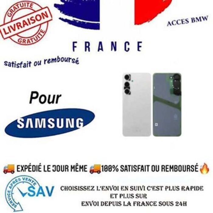 Cache Batterie Vitre Arrière Premium pour Samsung Galaxy S24 Plus 5G S926