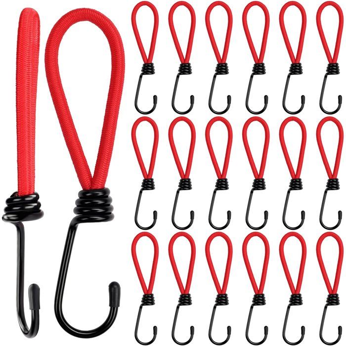 Towviy Kit 4 Ressorts + 8 Mousquetons Pour Voile D'Ombrage - Acier Inoxydable, Anti-Vent, Pour Tente Camping Plage Randonnée