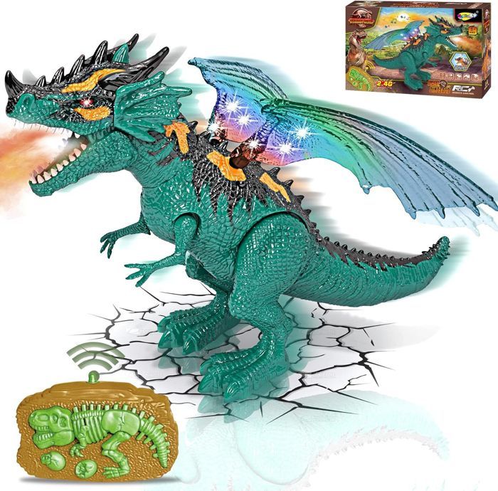 Jouet robotique à infrarouge sonore, télécommande, dinosaure marcheur, robot dinosaure intelligent RC avec fonction de secousse de la tête Jouet robotique à infrarouge sonore, télécommande, dinosaure marcheur, robot dinosaure intelligent RC avec fonction de secousse de la tête