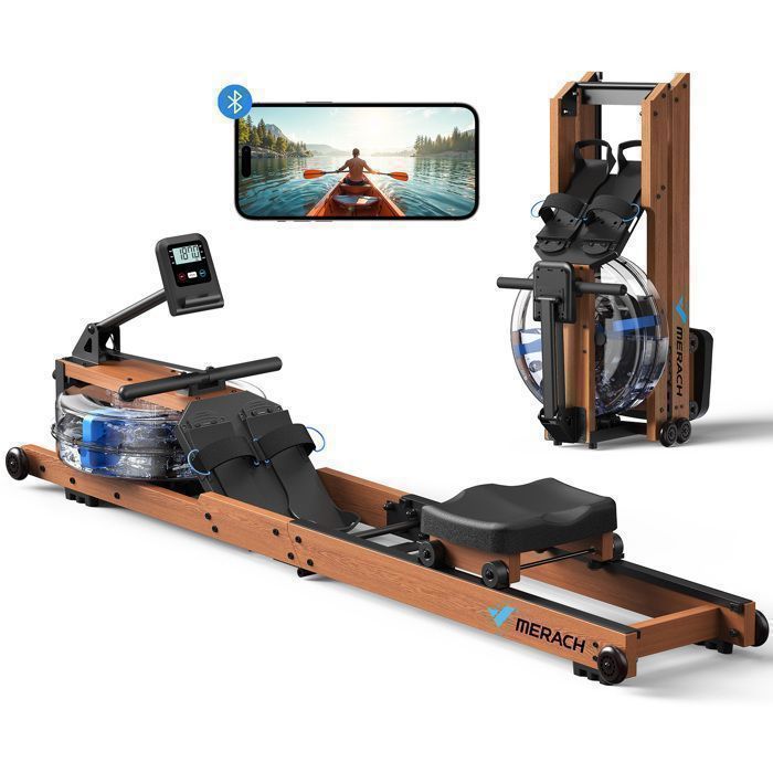 Rameur à Eau 14L Pliable - R28 MERACH - Carte Interactive/Jeux dAPP/Bluetooth/Kinomap - 6niveaux - Bois FSC - 180kg - Garantie 2ans Rameur à Eau 14L Pliable - R28 MERACH - Carte Interactive/Jeux dAPP/Bluetooth/Kinomap - 6niveaux - Bois FSC - 180kg - Garantie 2ans