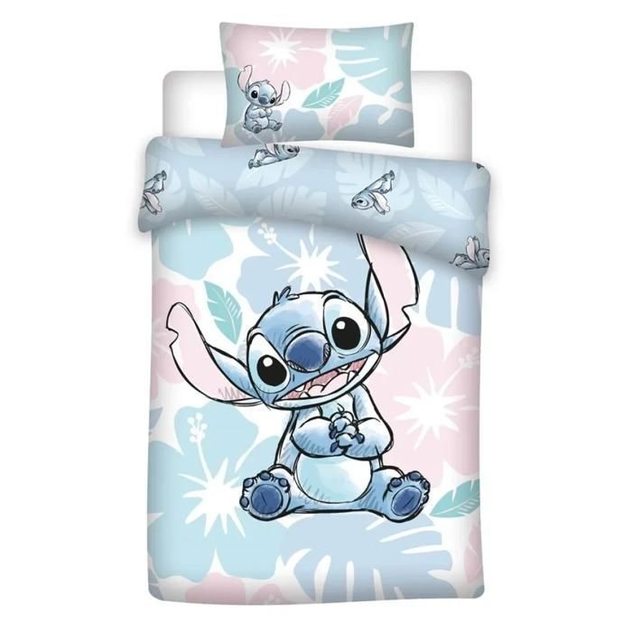 Parure de lit bébé Disney Lilo et Stitch couleur Pastel 100 x 140