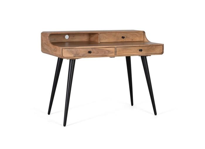 Bureau - Giner y Colomer - Acacia et Métal - 3 Tiroirs - 115x60x90 cm Bureau - Giner y Colomer - Acacia et Métal - 3 Tiroirs - 115x60x90 cm