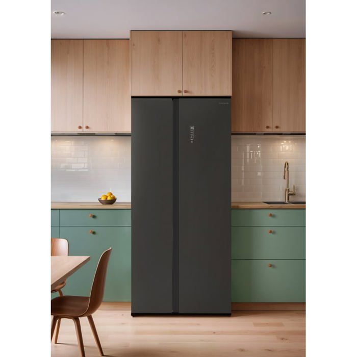 Réfrigérateur Side by Side - Studio - 550 L - Distributeur deau - Noir - No Frost