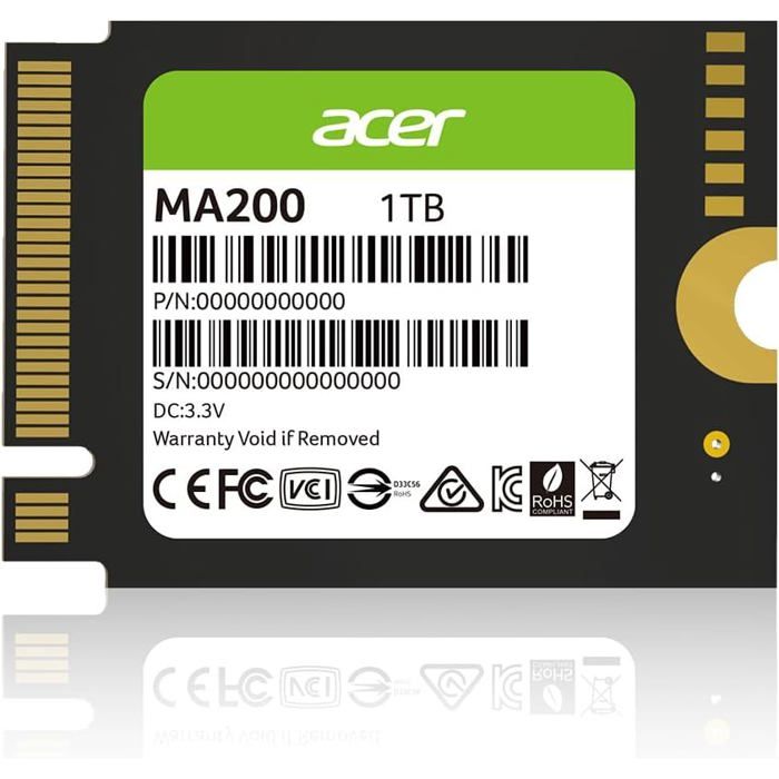 SSD Acer MA200 .2 2230 Gen4 Vitesse 5200 Mo/ PCIe 4.0 NVMe