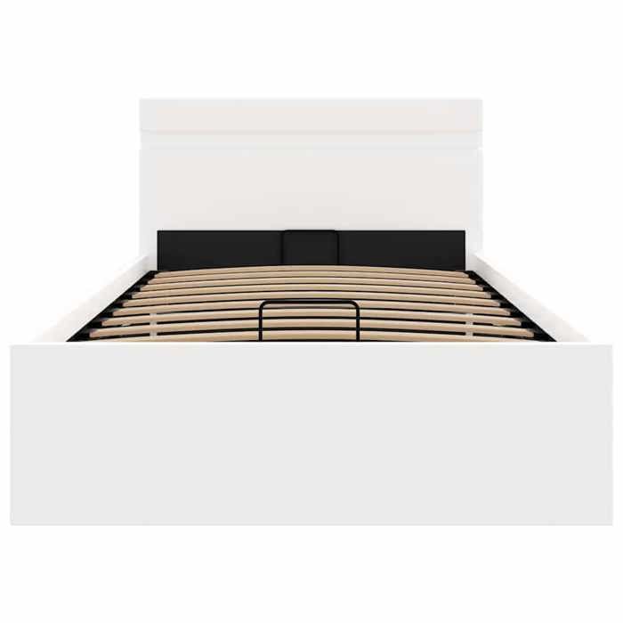 Lit simple Cadre de lit - BURKE - à rangement hydraulique - sans matelas - avec LED - 1 PLACE -  LE778