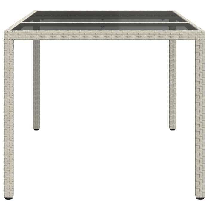 Black Friday Table à dîner de jardin BURKE 2/4 PERSONNES pour repas Blanc 150x90x75 cm Poly rotin TTT265