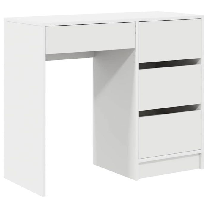 Bureau moderne avec tiroir - vidaXL - Blanc - 90x375x75 cm - Bois dingénierie - Espace de rangement