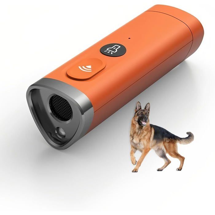 Répulsif chiens ultrasons portable lampe torche anti-aboiement rechargeable longue durée facile à utiliser pour chiens
