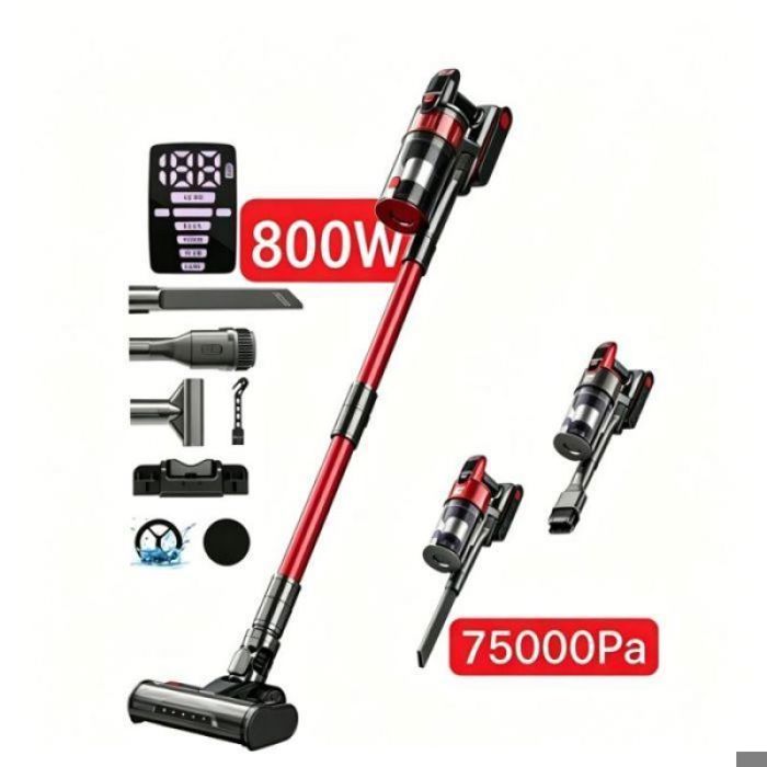 Balai aspirateur léger pliable aspiration- autonomie 70min sans interruption 10 en 1 fonctions variées 9x3200mAh ASPIRATEUR BALAI