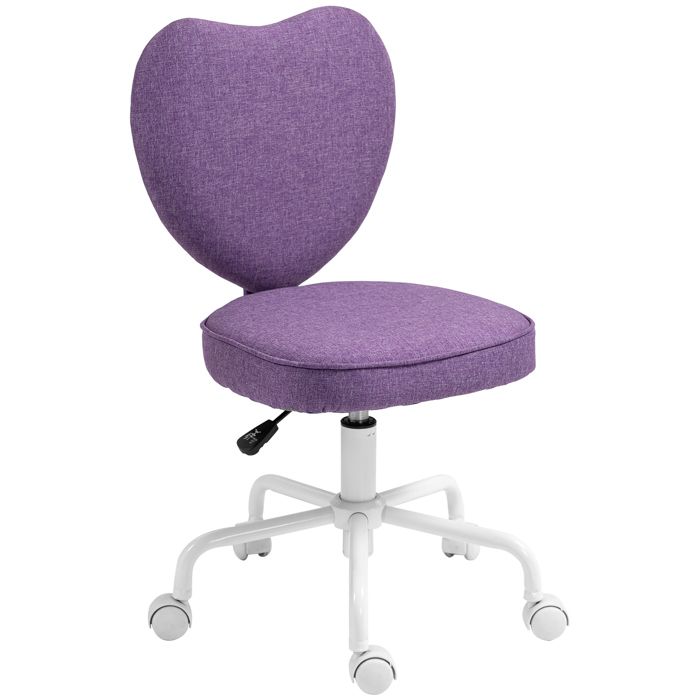Fauteuil de bureau - Chaise de travail - Hauteur réglable - Sur roulettes - 40 x 50 x 89 cm - Poids 7 kg - Violet - EUJIGSHOP