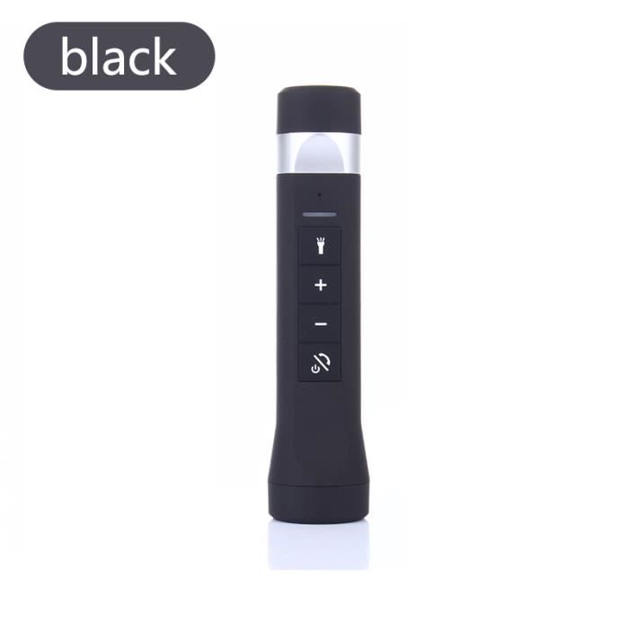 Yumin Haut-Parleur Bluetooth Vélo - Caisson Basses Guidon Extérieur Cyclisme Équitation Noir