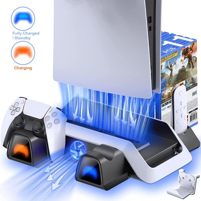 Support De Recharge Et Refroidissement Pour PS5 Avec Station 2 Manettes - Neuf
