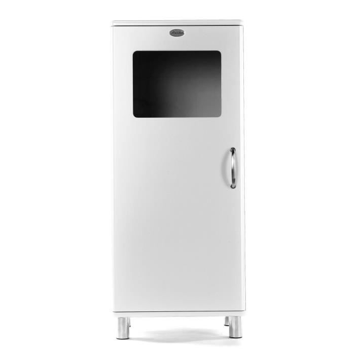 Malibu Armoire Vintage A 1 Porte Avec Vitre Blanc Achat