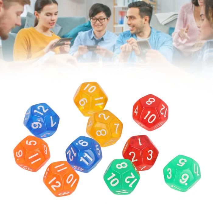 GOO Lot de 40 Dés à jouer Jeux de Société Angles Arrondis , Jeu de dés ...