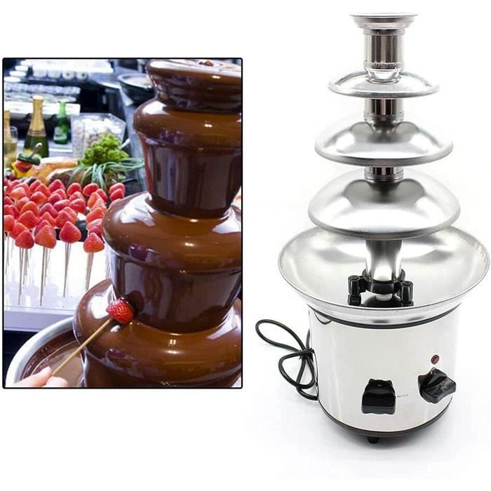 Fontaine à chocolat, Machine à fondre électrique à 4 niveaux, ensemble de  casseroles à fondue, pour bonbons au chocolat, Ranch