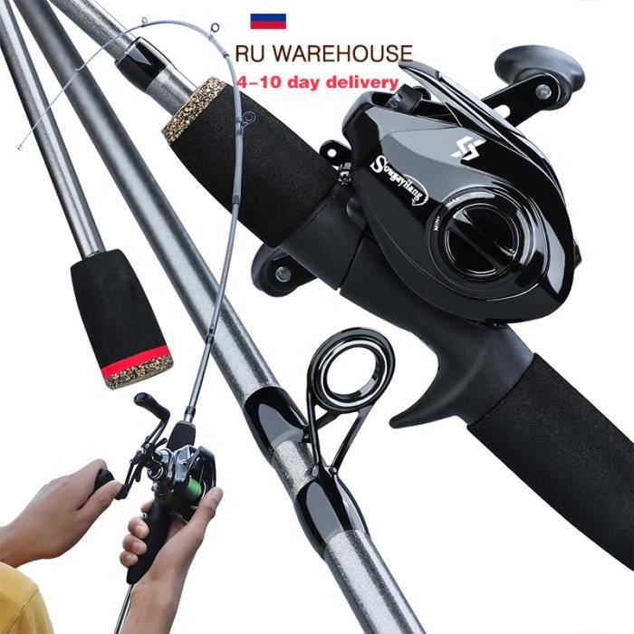 Canne Pêche Mer 1,8m + Moulinet Multiplicateur Fladen Fission | Ensemble Bateau 13,6-18,1kg