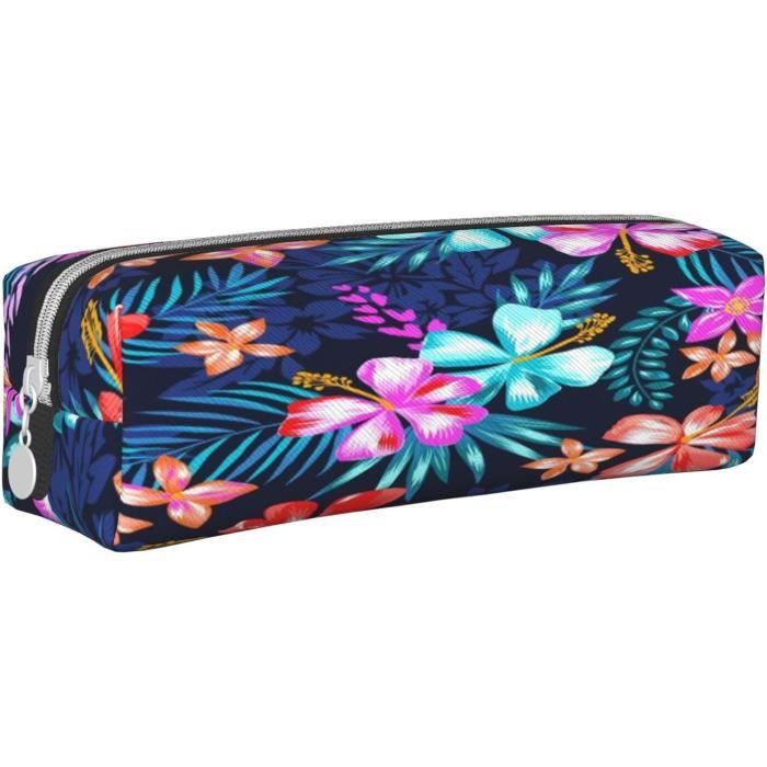 MDATT Trousse à Crayons Colorée Avec Fermeture éclair Pour Bureau, Voyage, Sucettes, Arbres De Noël, Cottage, Ananas Doré., Taille Unique, Organiseur De Sac