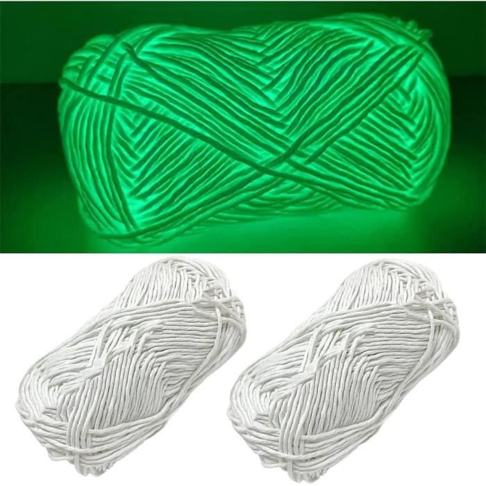 Lot De 2 Pelotes De Fil épais En Coton épais Pour Crochet - 2 X 50 G