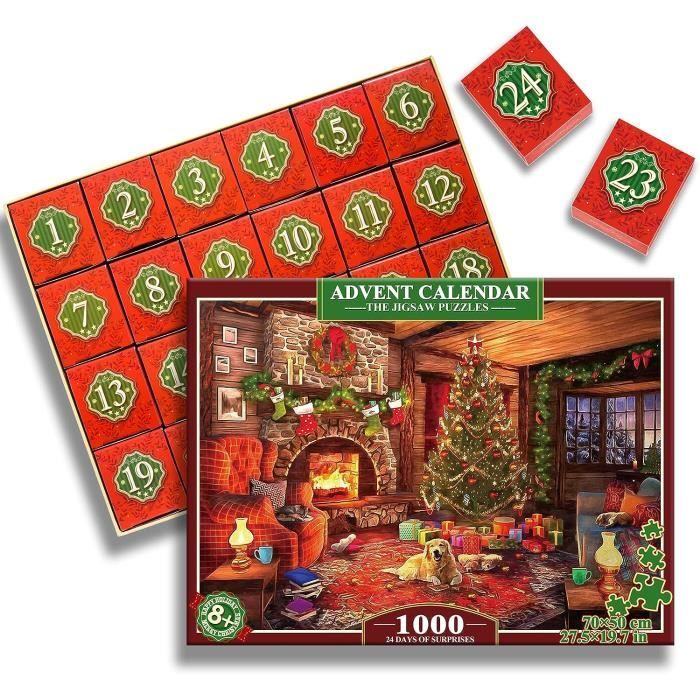 Calendrier de l'avent Adulte 2023, Puzzle Adulte 1000Pcs Idee Cadeau Noel  pour Femme Homme Enfant Calendrier de l'avent Cadeau Ado - Cdiscount Maison
