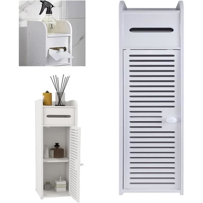 Armoire de salle de bain étroite avec roulettes chêne artisanal Armoire de salle de bain étroite avec roulettes chêne artisanal