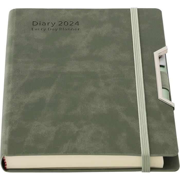 Collins Essential E-ESSA51.15-25 Agenda 2025 écologique Avec Couverture Rigide En Cuir Et Papier Recyclé Rouge Format A5 - 8