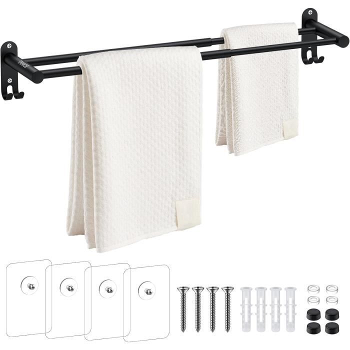 Hoimpro Barre Porte-serviettes De Salle De Bain Réglable Et Rétractable