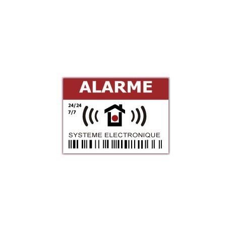 Autocollant Alarme Système électronique Sticker Logo