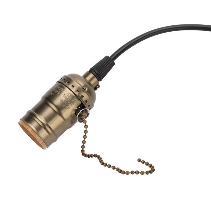 SEC Lampe Suspendue Style Vintage Avec Interrupteur à Chaîne (Bronze-E27-9.8cm)