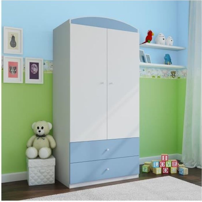 Armoire Enfant 2 Tiroirs Bleu Achat Vente Armoire De Chambre Armoire Enfant 2 Tiroirs Soldes Sur Cdiscount Des Le 20 Janvier Cdiscount