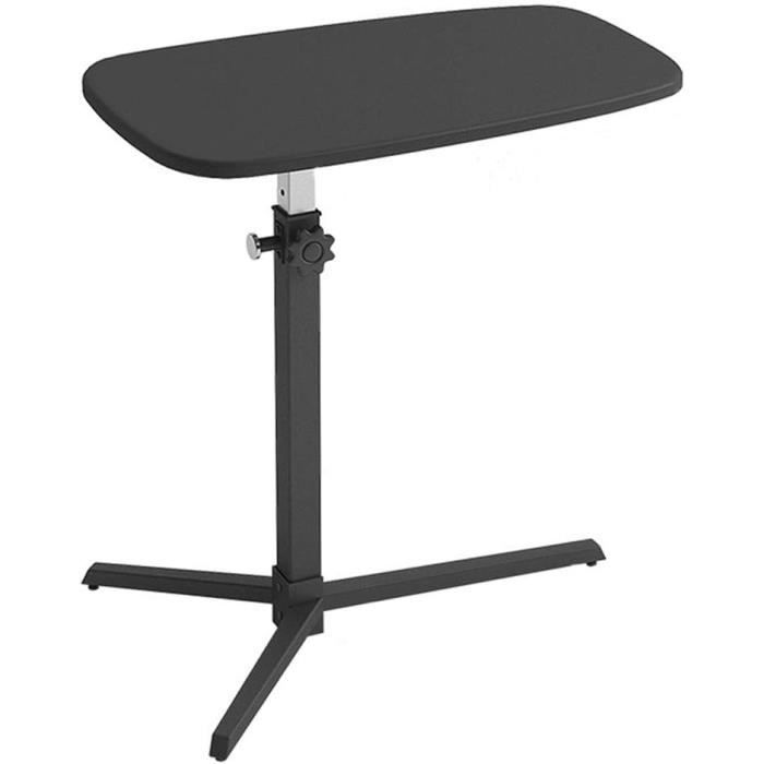 Table De Canapé En C Avec Roulettes - Plateau Inclinable 45°, Rangement 2 Niveaux, Pour Salon, Chambre, Bureau