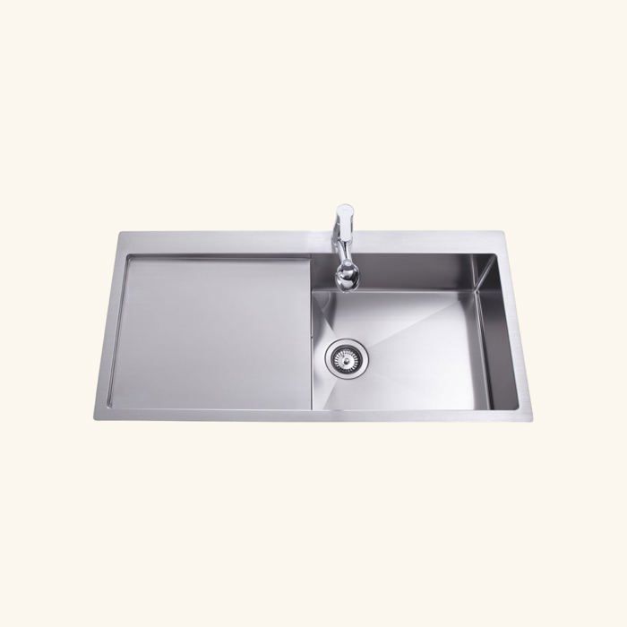 Evier inox Helika LUNY 1 grand bac 1 égouttoir gauche 510x1000