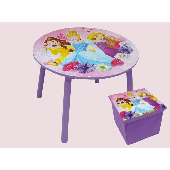 Ensemble Table et tabouret de rangement Disney Princesses Ensemble Table et tabouret de rangement Disney Princesses