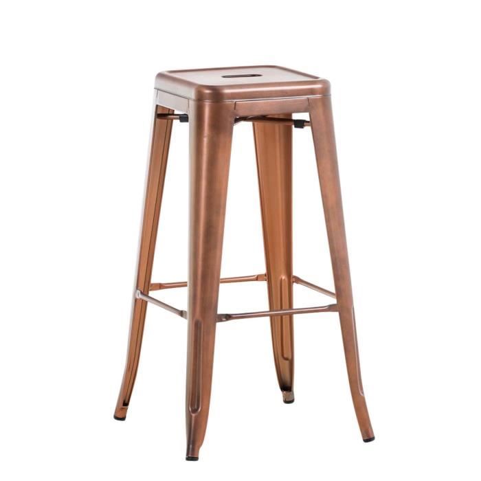 Tabouret de Bar - MONTHIEUX - Cuivre - Métal - Intérieur - Non réglable