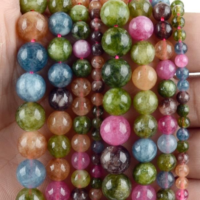 Lot De 33 Perles Agate Crazy - Pierres Naturelles 6mm - Création De Bijoux