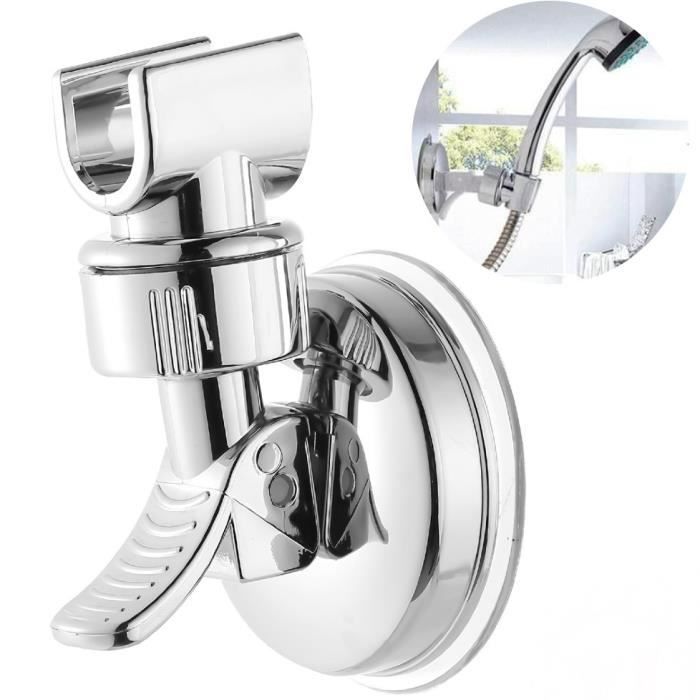 Support de Douche à Main Remplaçable à Ventouse à Adsorbabilité Sans Percage Ventouse Support Mural Douchette Douche Salle de Bain Support de Pommeau de Douche Fixation Murale